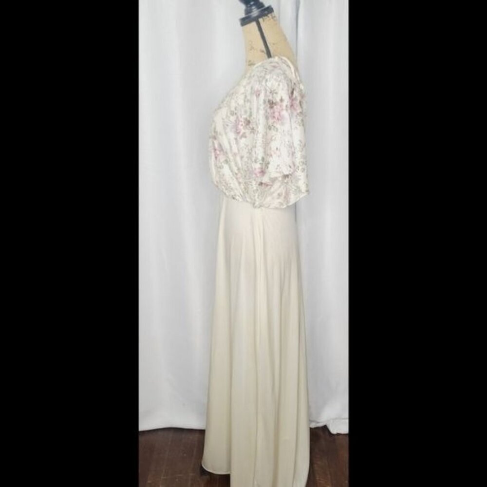 Vintage 70s Romantic Floral Cottagecore Maxi Dress - Picture 2 of 12